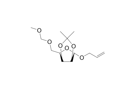 Allyl 2,3-isopropylidene-5-O-methoxymethyl-.alpha.,D-lyxofuranoside