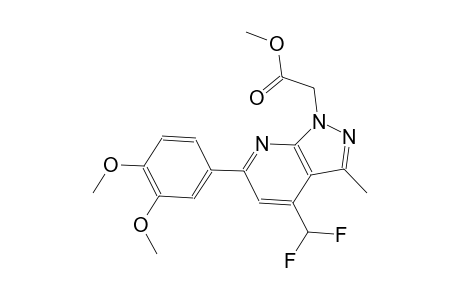 1H-pyrazolo[3,4-b]pyridine-1-acetic acid, 4-(difluoromethyl)-6-(3,4-dimethoxyphenyl)-3-methyl-, methyl ester