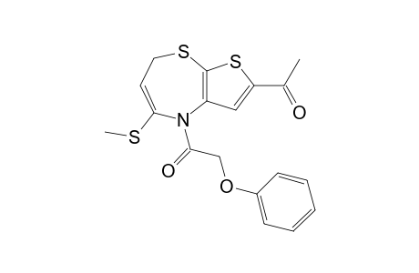 2-Acetyl-4,7-dihydro-5-methylthio-4-phenoxyacetylthieno[2,3-b][1,4]thiazepine