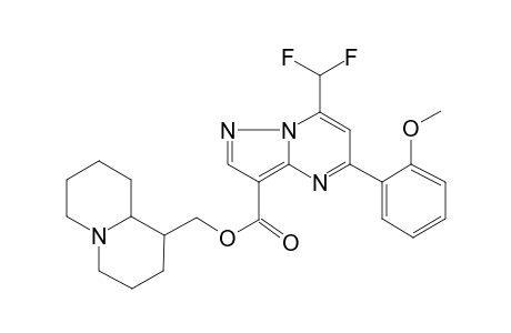 2,3,4,6,7,8,9,9a-octahydro-1H-quinolizin-1-ylmethyl 7-(difluoromethyl)-5-(2-methoxyphenyl)pyrazolo[1,5-a]pyrimidine-3-carboxylate