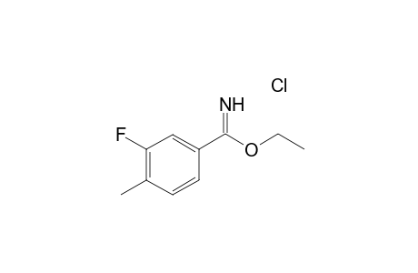 Ethyl 3-fluoro-4-methylbenzenecarboximidoate hydrochloride