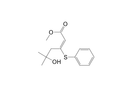 Methyl 5-hydroxy-5-methyl-3-(phenylthio)hex-2-enoate