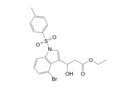 Ethyl 3-hydroxy-3-[4-bromo-1-(toluene-4-sulfonyl)-1H-indol-3-yl]propionate