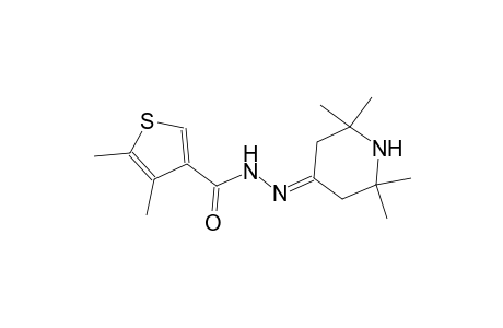 4,5-dimethyl-N'-(2,2,6,6-tetramethyl-4-piperidinylidene)-3-thiophenecarbohydrazide