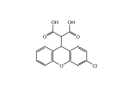 3-chloroxanthene-9-malonic acid