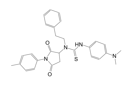 N'-[4-(dimethylamino)phenyl]-N-[1-(4-methylphenyl)-2,5-dioxo-3-pyrrolidinyl]-N-(2-phenylethyl)thiourea