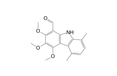 9H-Carbazole-1-carboxaldehyde, 2,3,4-trimethoxy-5,8-dimethyl-