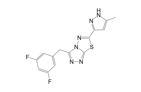 [1,2,4]triazolo[3,4-b][1,3,4]thiadiazole, 3-[(3,5-difluorophenyl)methyl]-6-(5-methyl-1H-pyrazol-3-yl)-