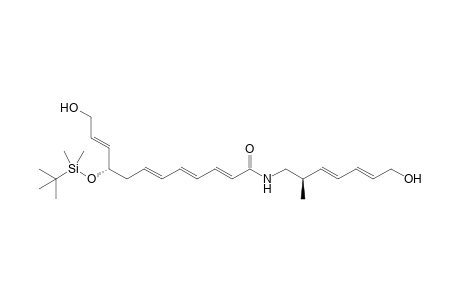 N1-[(2R,3E,5E)-7-Hydroxy-2-methyl-3,5-heptadienyl]-(2E,4E,6E,9S,10E)-9-{[1-(tert-butyl)-1,1-dimethylsilyl]oxy}-12-hydroxy-2,4,6,10-dodecatetraenamide