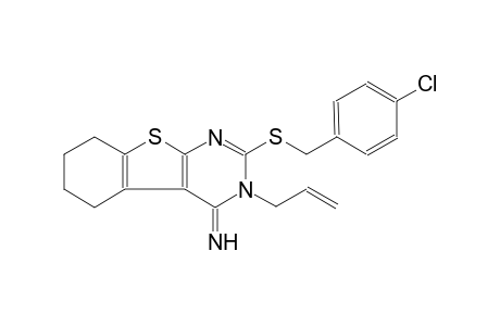 3-allyl-2-[(4-chlorobenzyl)sulfanyl]-5,6,7,8-tetrahydro[1]benzothieno[2,3-d]pyrimidin-4(3H)-imine