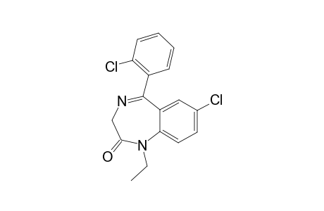 7-CHLORO-5-(ORTHO-CHLOROPHENYL)-1-ETHYL-3H-[1,4]-BENZODIAZEPIN-2-ONE