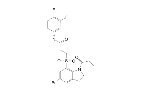 propanamide, 3-[[5-bromo-2,3-dihydro-1-(1-oxopropyl)-1H-indol-7-yl]sulfonyl]-N-(3,4-difluorophenyl)-