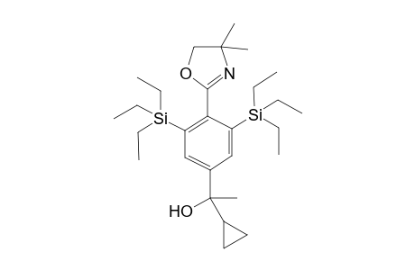 1-cyclopropyl-1-(4-(4,4-dimethyl-4,5-dihydrooxazol-2-yl)-3,5-bis(triethylsilyl)phenyl)ethan-1-ol