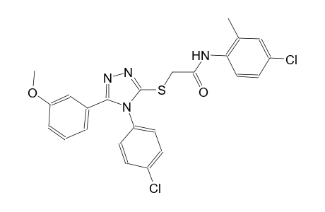 N-(4-chloro-2-methylphenyl)-2-{[4-(4-chlorophenyl)-5-(3-methoxyphenyl)-4H-1,2,4-triazol-3-yl]sulfanyl}acetamide