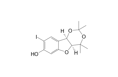 (4aS,9bR)-8-Iodo-2,2,4,4-tetramethyl-4a,9b-dihydro-4H-[1,3]dioxino[5,4-b]benzofuran-7-ol