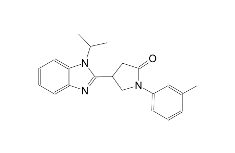 4-(1-isopropyl-1H-benzimidazol-2-yl)-1-(3-methylphenyl)-2-pyrrolidinone