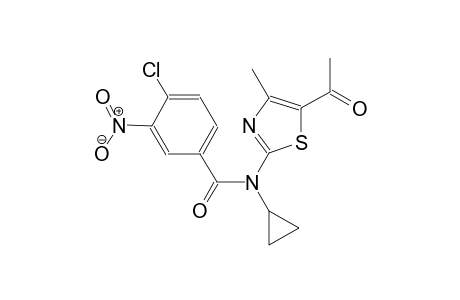 N-(5-acetyl-4-methyl-1,3-thiazol-2-yl)-4-chloro-N-cyclopropyl-3-nitrobenzamide