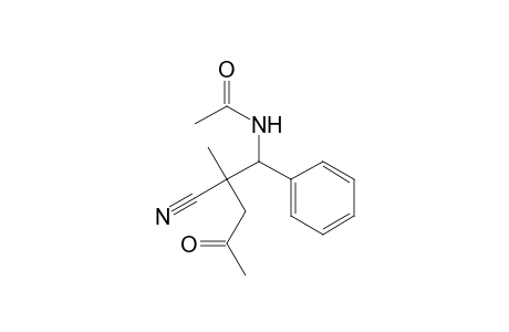 Acetamide, N-(2-cyano-2-methyl-4-oxo-1-phenylpentyl)-
