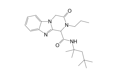 3-Oxo-2-propyl-N-(1,1,3,3-tetramethylbutyl)-1,2,3,4-tetrahydropyrazino[1,2-a]benzimidazole-1-carboxamide