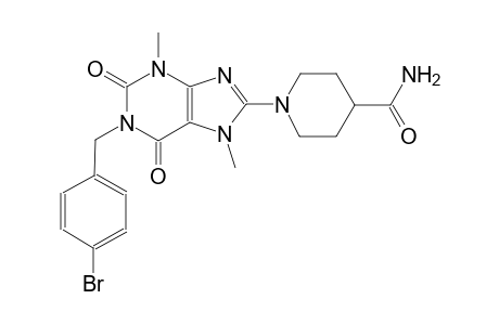 1-[1-(4-bromobenzyl)-3,7-dimethyl-2,6-dioxo-2,3,6,7-tetrahydro-1H-purin-8-yl]-4-piperidinecarboxamide