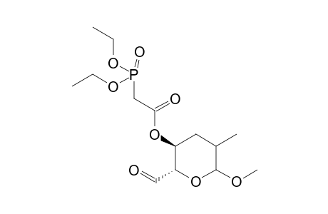 Methyl 2,3-dideoxy-4-O-(diethyl phosphonoacetyl)-2-C-methyl-.alpha.-D-arabino-hexodialdo-1,5-pyranoside