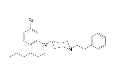 N-(3-Bromophenyl)-N-hexyl-1-(2-phenylethyl)piperidin-4-amine