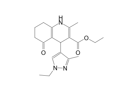 ethyl 4-(1-ethyl-3-methyl-1H-pyrazol-4-yl)-2-methyl-5-oxo-1,4,5,6,7,8-hexahydro-3-quinolinecarboxylate