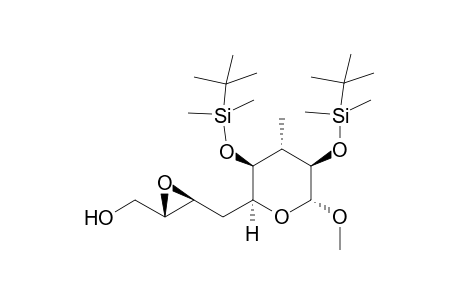 (2R,3R,4S,5S,6S,6(2S,3R))-3,5-Di-(tert-butyldimethylsiloxy)-2-methoxy-4-methyl-6-(2,3-epoxy-4-butanol)-3,4,5,6-tetrahydro-2H-pyran