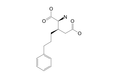 (2S)-Amino-(3R)-(3'-phenylpropyl)pentanedioic acid
