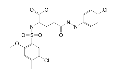 2-N-(5-CHLORO-2-METHOXY-4-METHYLPHENYLSULPHONYL)-N(5)-(4-CHLOROPHENYL)-GLUTAMIC-ACID-HYDRAZIDE
