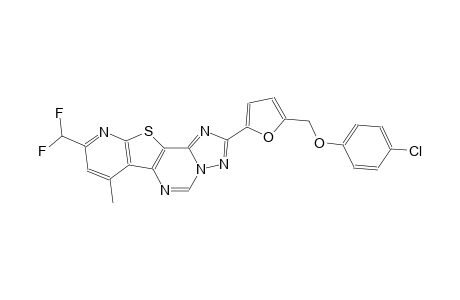 2-{5-[(4-chlorophenoxy)methyl]-2-furyl}-9-(difluoromethyl)-7-methylpyrido[3',2':4,5]thieno[2,3-e][1,2,4]triazolo[1,5-c]pyrimidine