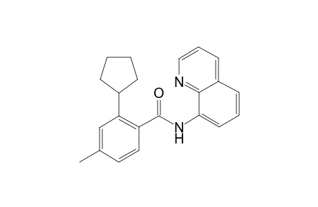 2-Cyclopentyl-4-methyl-N-(quinolin-8-yl)benzamide