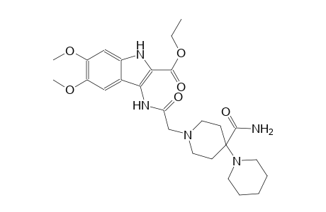 ethyl 3-(2-(4'-carbamoyl-[1,4'-bipiperidin]-1'-yl)acetamido)-5,6-dimethoxy-1H-indole-2-carboxylate