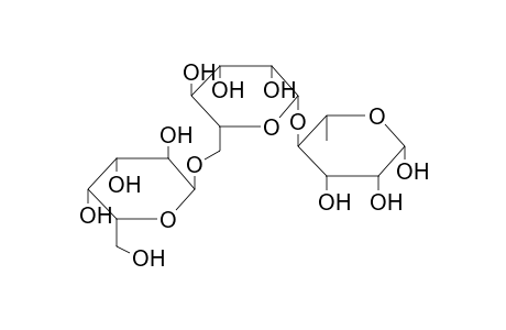 ALPHA-D-GALACTOPYRANOSYL-(1->6)-BETA-D-MANNOPYRANOSYL-(1->4)-BETA-L-RHAMNOPYRANOSE (FROM SALMONELLA ANATUM)