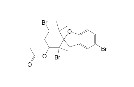 Spiro[benzofuran-2(3H),1'-cyclohexan]-3'-ol, 2',5,5'-tribromo-2',6',6'-trimethyl-, acetate, (1'.alpha.,2'.beta.,3'.alpha.,5'.beta.)-(-)-
