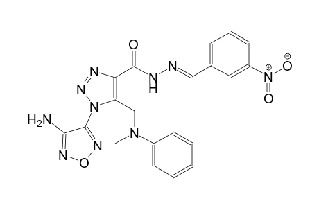 1-(4-amino-1,2,5-oxadiazol-3-yl)-5-[(methylanilino)methyl]-N'-[(E)-(3-nitrophenyl)methylidene]-1H-1,2,3-triazole-4-carbohydrazide