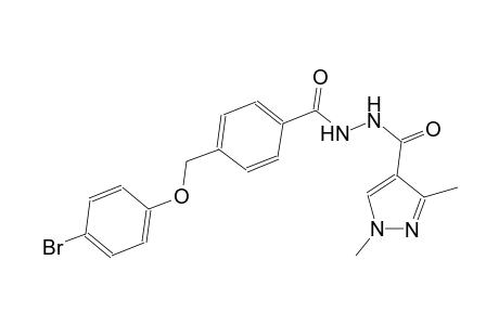 4-[(4-bromophenoxy)methyl]-N'-[(1,3-dimethyl-1H-pyrazol-4-yl)carbonyl]benzohydrazide