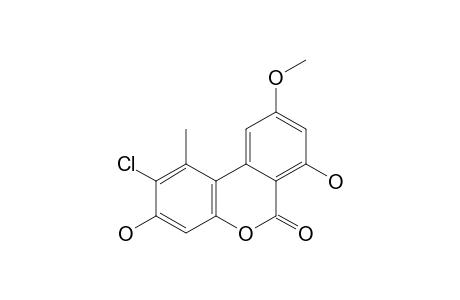 PALMARIOL-B;2-CHLORO-3,7-DIHYDROXY-9-METHOXY-1-METHYL-6H-DIBENZO-[B,D]-PYRAN-6-ONE