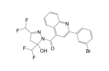 1-{[2-(3-bromophenyl)-4-quinolinyl]carbonyl}-3,5-bis(difluoromethyl)-4,5-dihydro-1H-pyrazol-5-ol