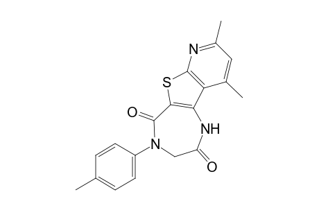 8,10-Dimethyl-4-(4-methylphenyl)-3,4-dihydro-1H-pyrido[3',2':4,5]thieno[3,2-e][1,4]diazepine-2,5-dione