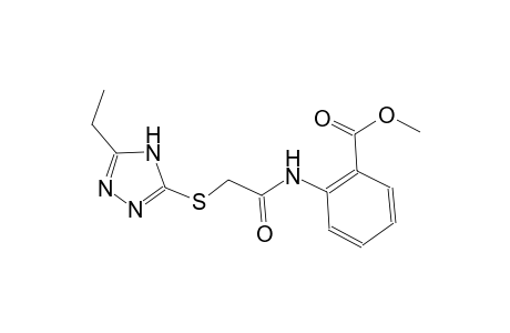 methyl 2-({[(5-ethyl-4H-1,2,4-triazol-3-yl)sulfanyl]acetyl}amino)benzoate