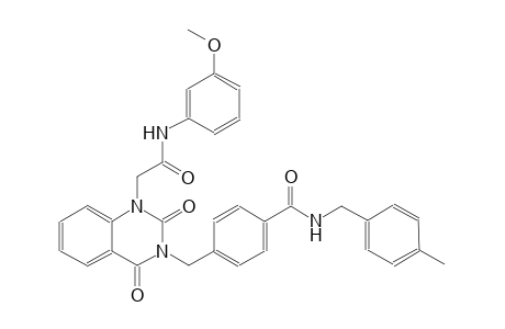 4-[(1-[2-(3-methoxyanilino)-2-oxoethyl]-2,4-dioxo-1,4-dihydro-3(2H)-quinazolinyl)methyl]-N-(4-methylbenzyl)benzamide
