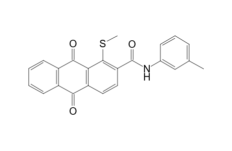1-Methylsulfanyl-9,10-dioxo-9,10-dihydro-anthracene-2-carboxylic acid m-tolylamide