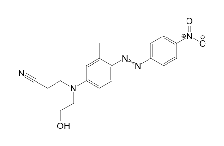 p-Nitroaniline->beta-(N-2-hydroxyethyl-m-toluidino)propionitrile