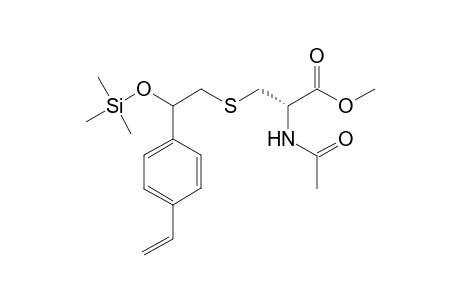 N-acetyl-O-(trimetylsilyl)-S-[2-(4-ethenylphenyl)-2-hydroxyethyl]-L-cysteine-metyl ester