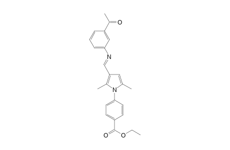 Ethyl 4-(3-((E)-[(3-acetylphenyl)imino]methyl)-2,5-dimethyl-1H-pyrrol-1-yl)benzoate