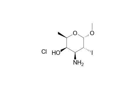 Methyl 3-amino-2,3,6-trideoxy-2-iodo-.alpha.-DL-galactopyranoside hydrochloride