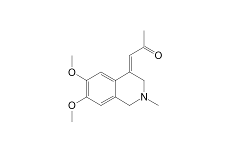 6,7-DIMETHOXY-2-METHYL-4-METHYLCARBONYLMETHYLIDENE-1,2,3,4-TETRAISOQUINOLINE