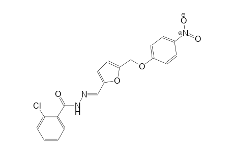 2-chloro-N'-((E)-{5-[(4-nitrophenoxy)methyl]-2-furyl}methylidene)benzohydrazide