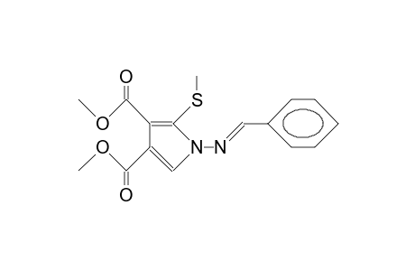 1H-Pyrrole-3,4-dicarboxylic acid, 2-(methylthio)-1-[(phenylmethylene)amino]-, dimethyl ester